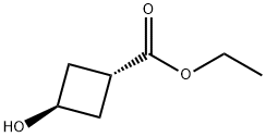 Cyclobutanecarboxylic acid, 3-hydroxy-, ethyl ester, trans- (9CI) Struktur