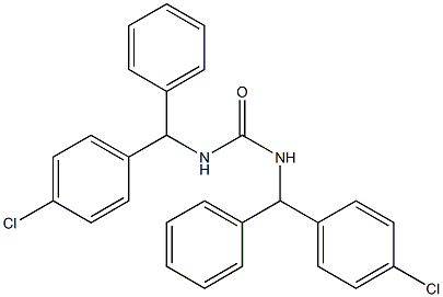 1,3-bis[(4-chlorophenyl)-phenyl-methyl]urea Struktur