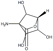 2-Oxabicyclo[2.2.1]heptan-3-one,4-amino-5,6,7-trihydroxy-,[1R-(exo,exo,syn)]-(9CI) Struktur