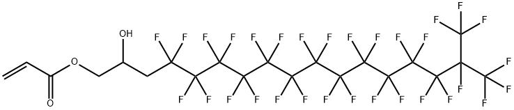 4,4,5,5,6,6,7,7,8,8,9,9,10,10,11,11,12,12,13,13,14,14,15,15,16,17,17,17-octacosafluoro-2-hydroxy-16-(trifluoromethyl)heptadecyl acrylate Struktur