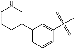 3-(3-(Methylsulfonyl)phenyl)piperidine Struktur