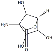 2-Oxabicyclo[2.2.1]heptan-3-one,4-amino-5,6,7-trihydroxy-,[1S-(endo,endo,syn)]-(9CI) Struktur