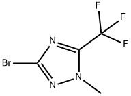 3-bromo-1-methyl-5-(trifluoromethyl)-1H-1,2,4-triazole Struktur