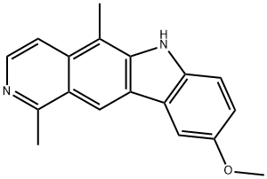 9-methoxy-1,5-dimethyl-6H-pyrido[4,3-b]carbazole Struktur