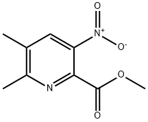 2-Pyridinecarboxylicacid,5,6-dimethyl-3-nitro-,methylester(9CI) Struktur