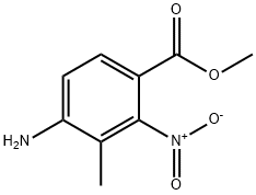 Benzoic acid, 4-amino-3-methyl-2-nitro-, methyl ester (9CI) Struktur