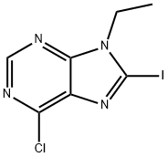 6-chloro-9-ethyl-8-iodo-9H-purine Struktur