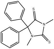 2,4-Imidazolidinedithione, 1,3-dimethyl-5,5-diphenyl- Struktur