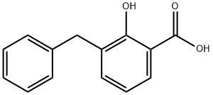 3-benzyl-2-hydroxybenzoic acid Struktur