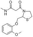 3-Thiazolidinepropanamide, 2-((2-methoxyphenoxy)methyl)-N-methyl-beta- oxo- Struktur