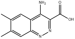 3-Cinnolinecarboxylic acid, 4-amino-6,7-dimethyl-, hydrate Struktur