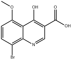 8-Bromo-4-hydroxy-5-methoxy- quinoline-3-carboxylic acid Struktur