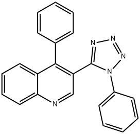 Quinoline, 4-phenyl-3-(1-phenyl-5-tetrazolyl)- Struktur