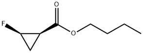 Cyclopropanecarboxylic acid, 2-fluoro-, butyl ester, (1R-cis)- (9CI) Struktur