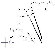 5'-DidesMethyl-5,6-tert-butyldiMethylsilyl 5,6-trans-Calcitriol 5'-Carboxylic Acid Methyl Ester Struktur