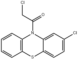 2-CHLORO-10-(CHLOROACETYL)-10H-PHENOTHIAZINE Struktur