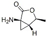 3-Oxabicyclo[3.1.0]hexan-2-one,1-amino-4-methyl-,[1R-(1alpha,4alpha,5alpha)]-(9CI) Struktur