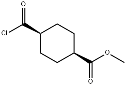 Cyclohexanecarboxylic acid, 4-(chlorocarbonyl)-, methyl ester, cis- (9CI) Struktur