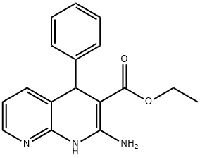 2-AMINO-1,4-DIHYDRO-4-PHENYL-1,8-NAPHTHYRIDINE-3-CARBOXYLIC ACID, ETHYL ESTER Struktur