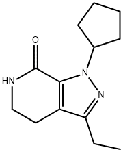 1-CYCLOPENTYL-3-ETHYL-1,4,5,6-TETRAHYDRO-7H-PYRAZOLO[3,4-C]PYRIDIN-7-ONE Struktur