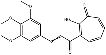 2,4,6-CYCLOHEPTATRIEN-1-ONE, 2-HYDROXY-3-[1-OXO-3-(3,4,5-TRIMETHOXYPHENYL)-2-PROPENYL]- Struktur