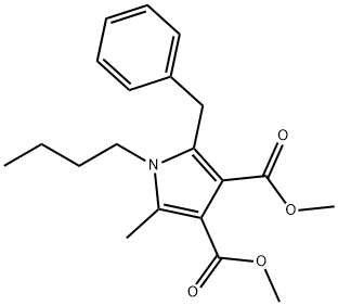 dimethyl 2-benzyl-1-butyl-5-methyl-pyrrole-3,4-dicarboxylate Struktur