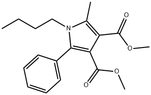 dimethyl 1-butyl-2-methyl-5-phenyl-pyrrole-3,4-dicarboxylate Struktur