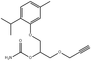 1-(2-Propynyloxy)-3-(2-isopropyl-5-methylphenoxy)-2-propanol carbamate Struktur