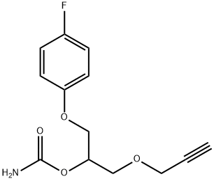 1-(4-Fluorophenoxy)-3-(2-propynyloxy)-2-propanol carbamate Struktur