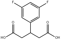 3-(3,5-DIFLUOROPHENYL)PENTANEDIOIC ACID Struktur