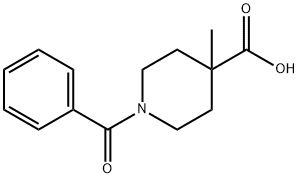 1-Benzoyl-4-methyl-piperidine-4-carboxylic acid Struktur