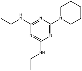 N,N'-Diethyl-6-piperidino-1,3,5-triazine-2,4-diamine Struktur