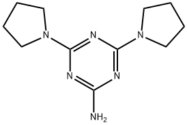 4,6-Dipyrrolizino-1,3,5-triazine-2-amine Struktur