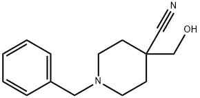 1-Benzyl-4-(hydroxymethyl)piperidine-4-carbonitrile Struktur