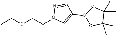 1-(2-Ethoxyethyl)-4-(4,4,5,5-tetramethyl-[1,3,2]dioxaborolan-2-yl)-1H-pyrazole Struktur