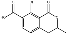 1-Oxo-3-methyl-8-hydroxy-3,4-dihydro-1H-2-benzopyran-7-carboxylic acid Struktur