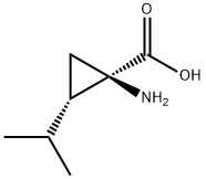 Cyclopropanecarboxylic acid, 1-amino-2-(1-methylethyl)-, (1R-cis)- (9CI) Struktur