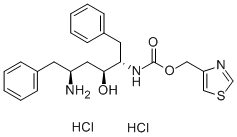 CARBAMIC ACID, [(1S,2S,4S)-4-AMINO-2-HYDROXY-5-PHENYL-1-(PHENYLMETHYL)PENTYL]-, 5-THIAZOLYLMETHYL ESTER, DIHYDROCHLORIDE Struktur