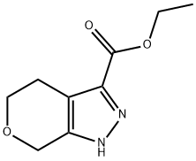 Ethyl 1H,4H,5H,7H-pyrano-[3,4-c]pyrazole-3-carboxylate Struktur