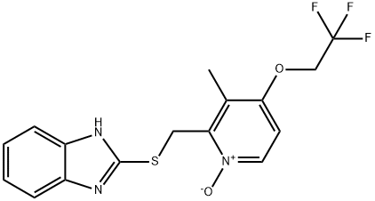 2-[[[4-(2,2,2-Trifluoroethoxy)-3-Methyl-1-oxopyridin-2-yl]Methyl]sulfanyl]-1H-benziMidazole Struktur