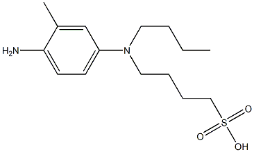 4-[(4-amino-m-tolyl)butylamino]butane-1-sulphonic acid Struktur