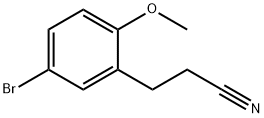 3-(5-bromo-2-methoxy-phenyl)propionitrile Struktur