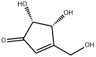 2-Cyclopenten-1-one, 4,5-dihydroxy-3-(hydroxymethyl)-, (4R-cis)- (9CI) Struktur