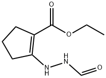 1-Cyclopentene-1-carboxylicacid,2-(2-formylhydrazino)-,ethylester(9CI) Struktur