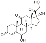 4-PREGNEN-6-BETA, 17,21-TRIOL-3,11,20-TRIONE Struktur