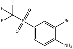 2-bromo-4-(trifluoromethylsulfonyl)benzenamine Struktur