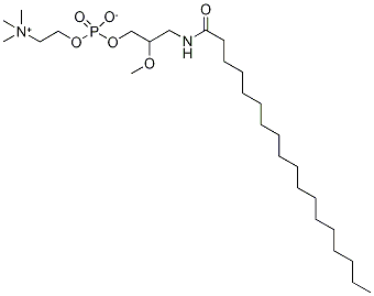 RAC-2-METHOXY-3-OCTADECANAMIDO-1-PROPYL PHOSPHOCHOLINE Struktur