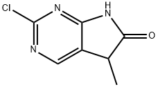 2-chloro-5-methyl-5H,6H,7H-pyrrolo[2,3-d]pyrimidin-6-one Struktur