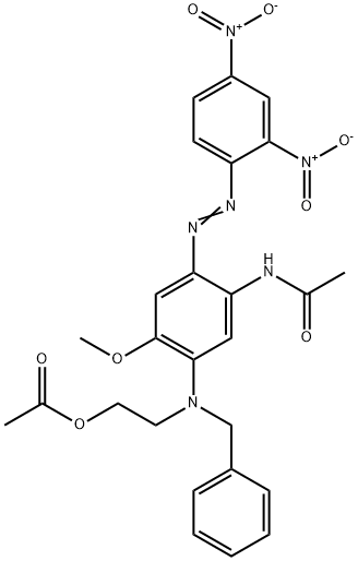 2-[[5-acetamido-4-[(2,4-dinitrophenyl)azo]-2-methoxyphenyl]benzylamino]ethyl acetate  Struktur