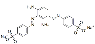 disodium 4,4'-[(2,4-diamino-5-methyl-1,3-phenylene)bis(azo)]bis[benzenesulphonate] Struktur